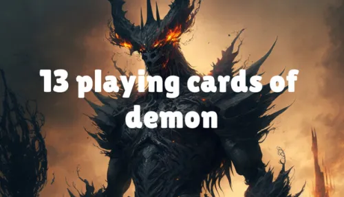 13 Playing Cards Of Demon