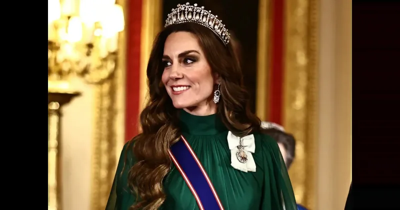 Изумрудный реверанс Кейт Миддлтон: королевская семья устроила пышный приём для президента Нигерии