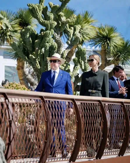 Княжеская семья Монако на открытии обновлённого Экзотического сада