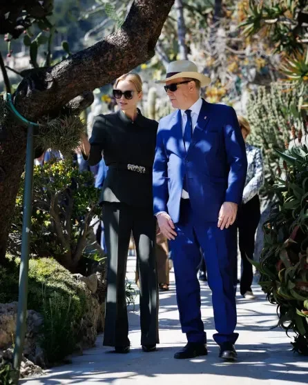 Княжеская семья Монако на открытии обновлённого Экзотического сада