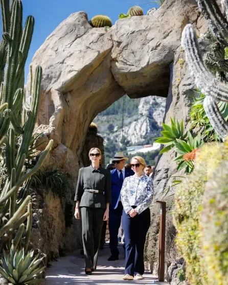 Княжеская семья Монако на открытии обновлённого Экзотического сада
