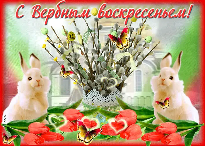 Традиции Вербного воскресенья и коллекция открыток для поздравления