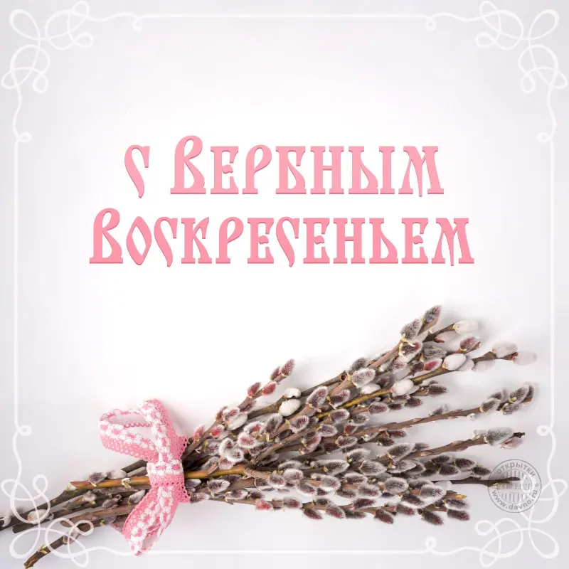 Традиции Вербного воскресенья и коллекция открыток для поздравления