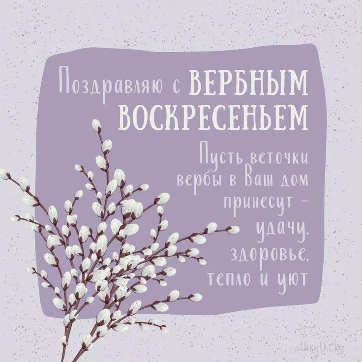 Традиции Вербного воскресенья и коллекция открыток для поздравления