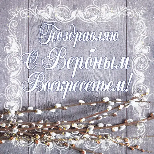 Традиции Вербного воскресенья и коллекция открыток для поздравления