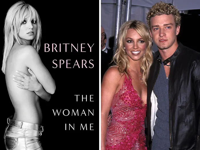 Britney Spears featured in celebrity memoirs sharing wildest secrets with Justin Timberlake at an event photo.