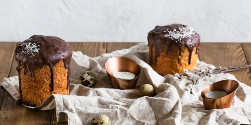 Куличи с шоколадной начинкой