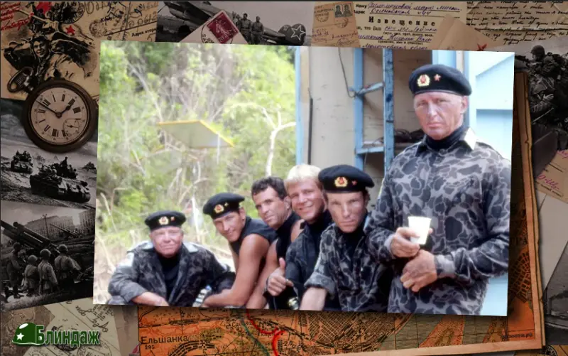 Бравые «десантники» на съемочной площадке Актеры в роли советских десантников на съемках