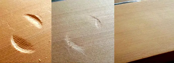 Как удалить вмятину на дереве: простой лайфхак с утюгом