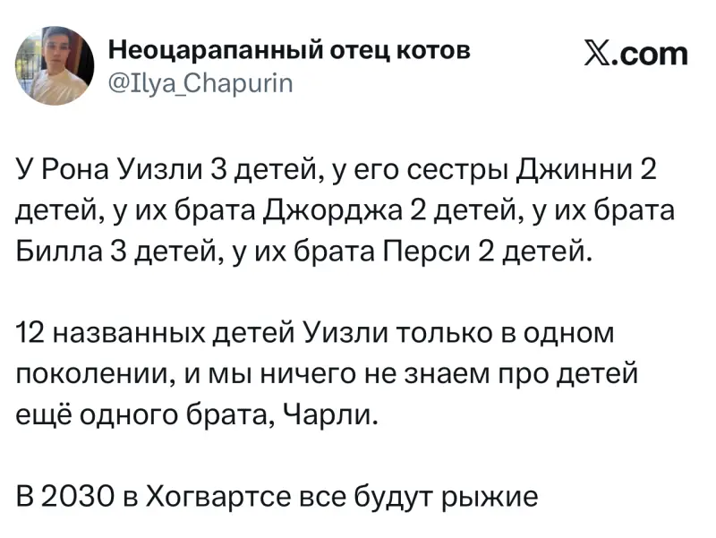 Лучшие шутки дня из X (Twitter)