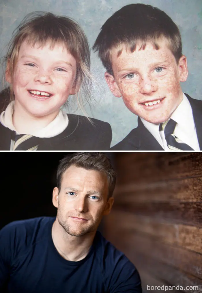 Вертикальный коллаж до и после для девушки