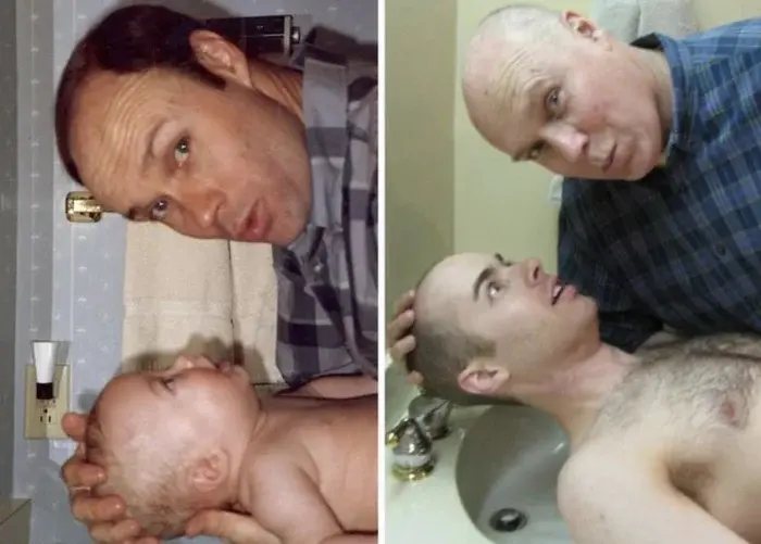 Взрослые воссоздают детские фото: трогательные и смешные дубли