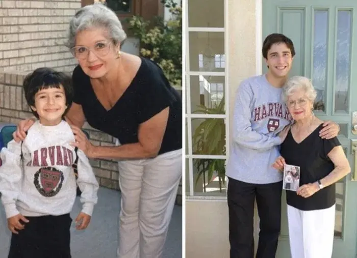 Взрослые воссоздают детские фото: трогательные и смешные дубли