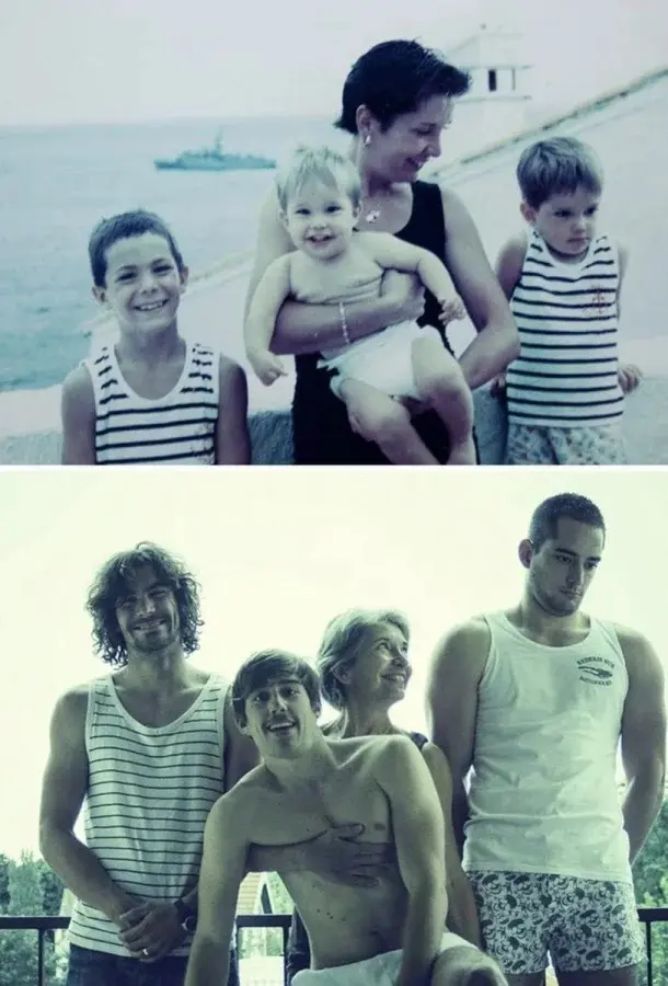 Взрослые воссоздают детские фото: трогательные и смешные дубли