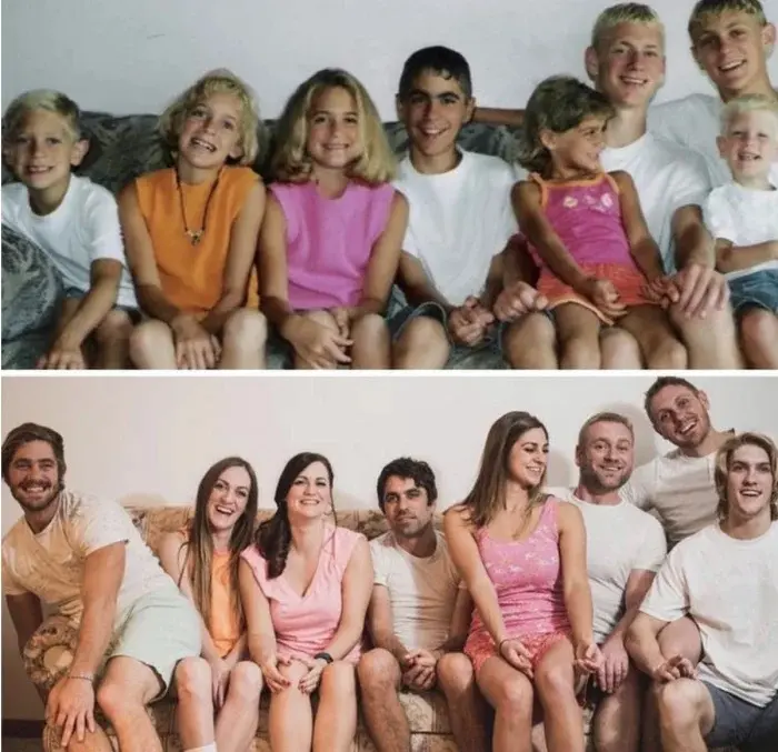 Взрослые воссоздают детские фото: трогательные и смешные дубли