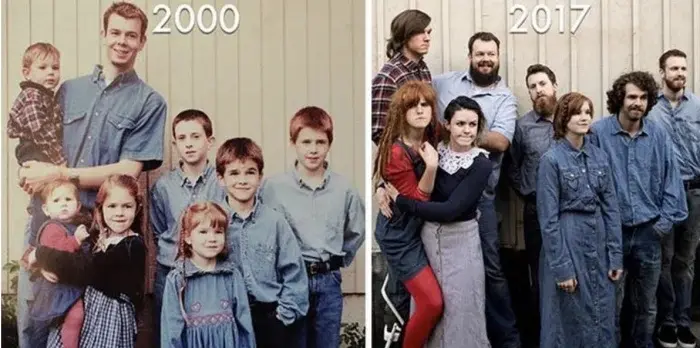 Взрослые воссоздают детские фото: трогательные и смешные дубли
