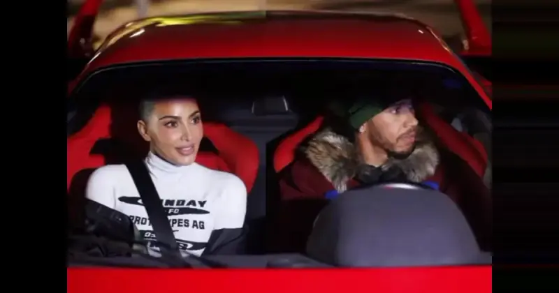 Хэмилтон и Кардашьян: дрифт на Ferrari и первое совместное видео