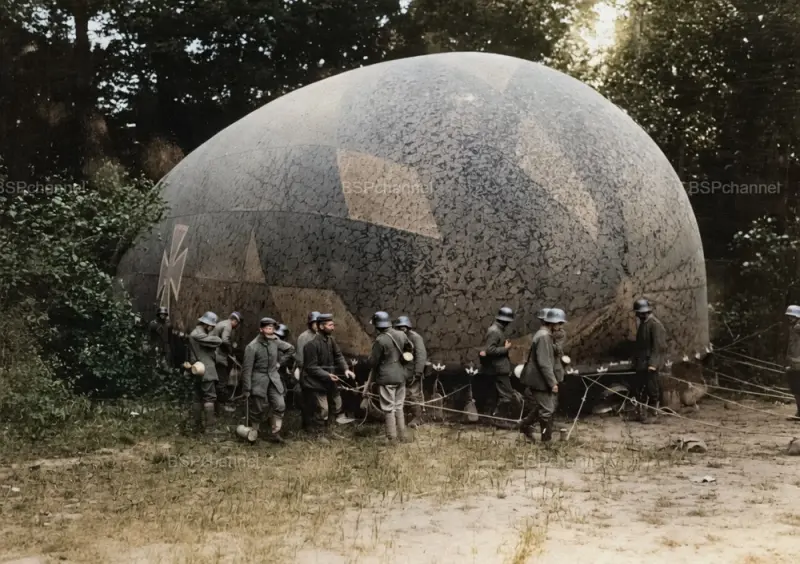 Немецкие пришвартованные аэростаты