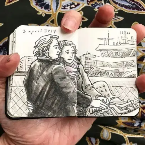 Зарисовки в пути: как художница превратила поездку на паром в творческий проект