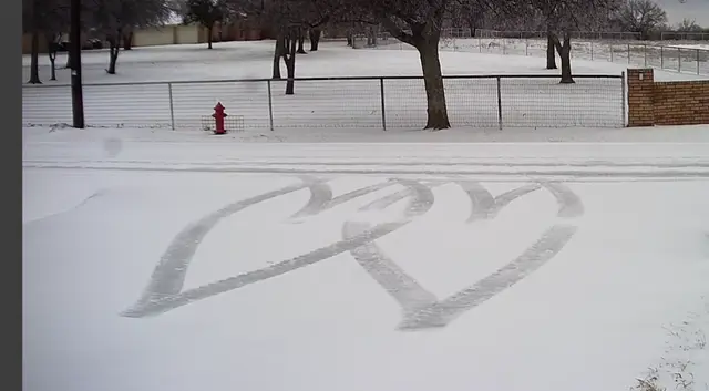 Следы на снегу