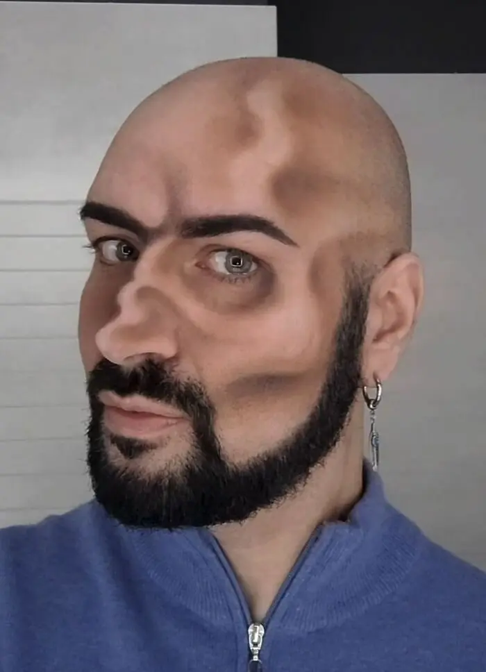 Иллюзорные лица: как Лука Луче превращает кожу в трёхмерные картины