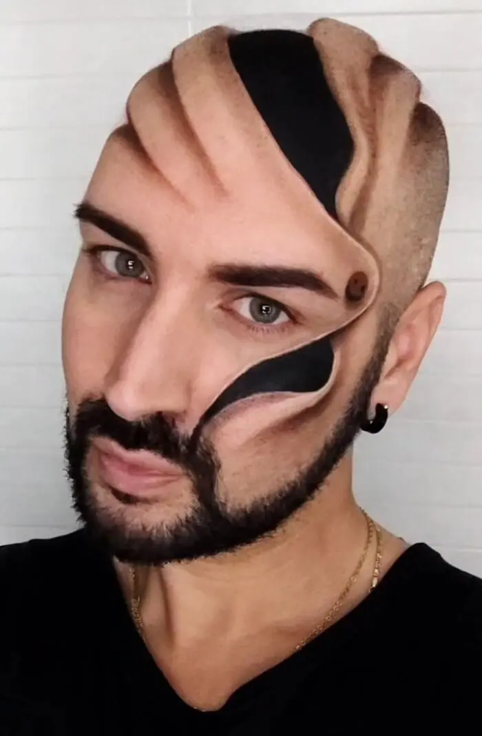 Иллюзорные лица: как Лука Луче превращает кожу в трёхмерные картины