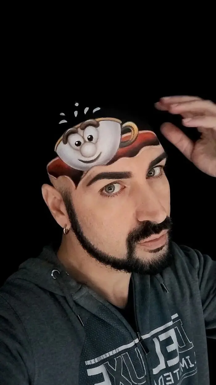 Иллюзорные лица: как Лука Луче превращает кожу в трёхмерные картины