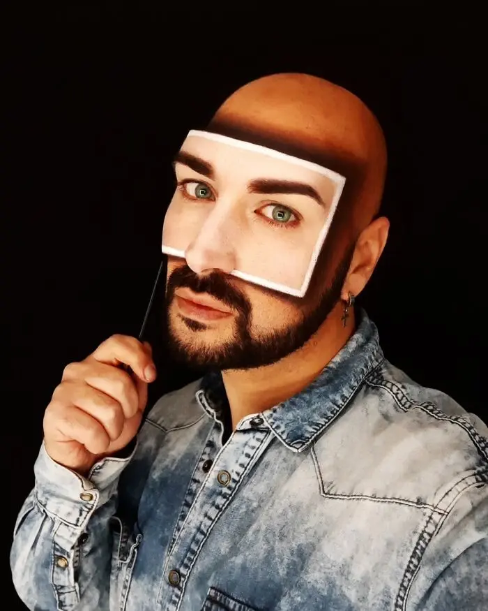 Иллюзорные лица: как Лука Луче превращает кожу в трёхмерные картины