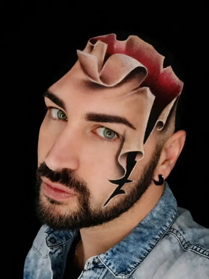 Иллюзорные лица: как Лука Луче превращает кожу в трёхмерные картины