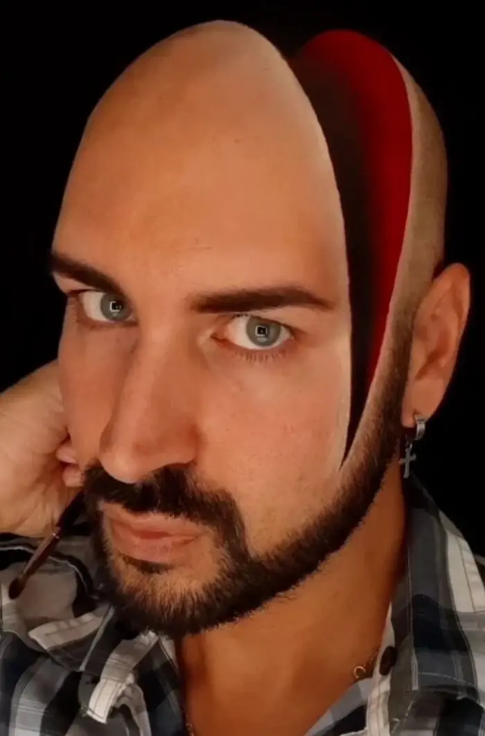 Иллюзорные лица: как Лука Луче превращает кожу в трёхмерные картины