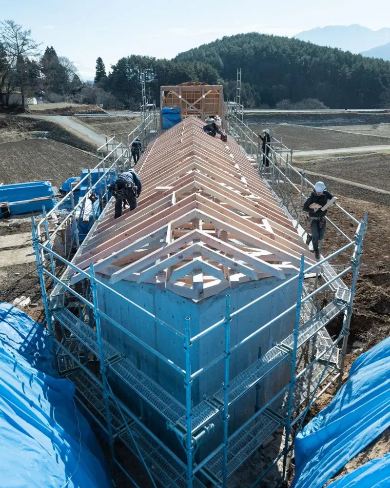 Вишни на коньке: необычный японский дом, где сад растет на крыше