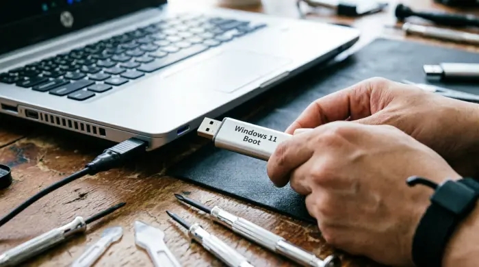 Подключение флешки к ноутбуку