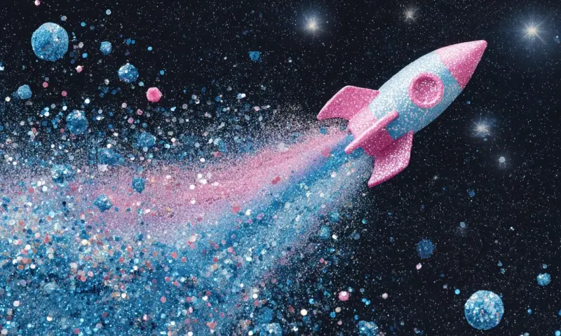 Мерцающие звезды в открытках: 15 гифок ко Дню космонавтики