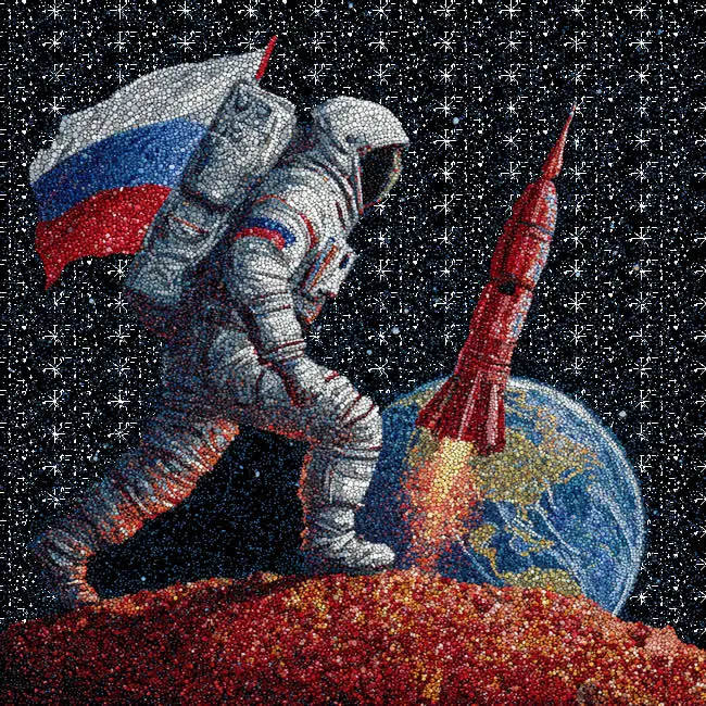 Мерцающие звезды в открытках: 15 гифок ко Дню космонавтики