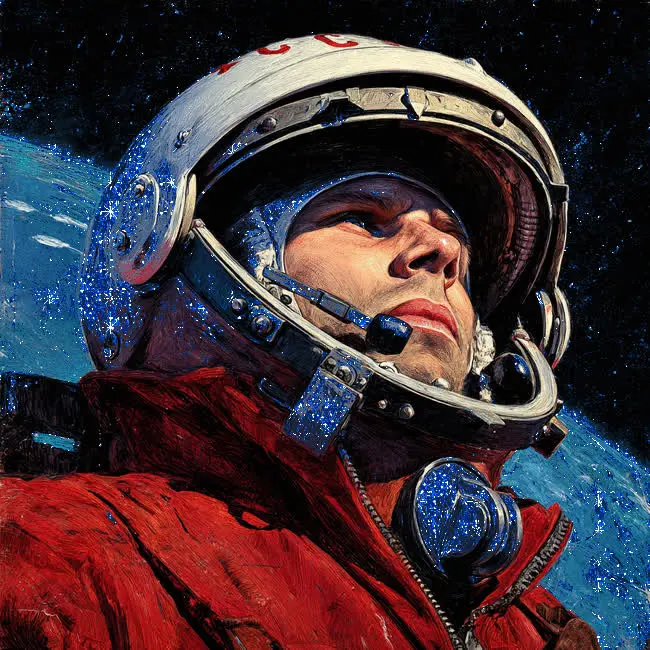 Мерцающие звезды в открытках: 15 гифок ко Дню космонавтики