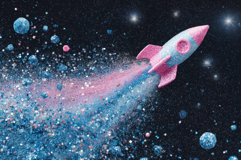 Мерцающие звезды в открытках: 15 гифок ко Дню космонавтики