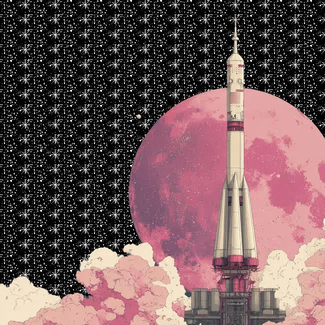 Мерцающие звезды в открытках: 15 гифок ко Дню космонавтики