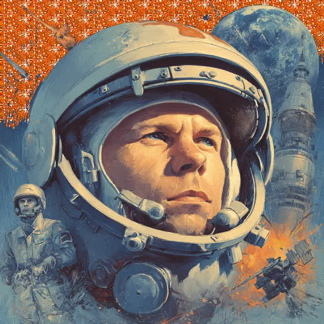 Мерцающие звезды в открытках: 15 гифок ко Дню космонавтики