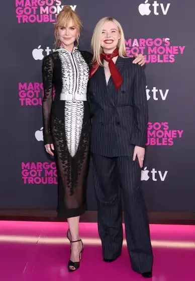 Звездный дуэт на красной дорожке: Кидман и Фаннинг представили новый сериал