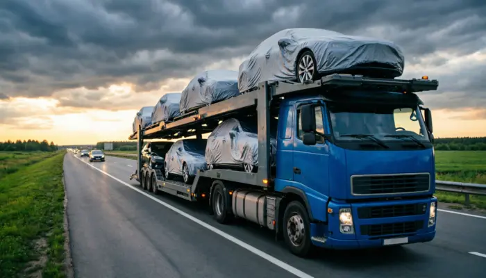 Автовоз на трассе М-4