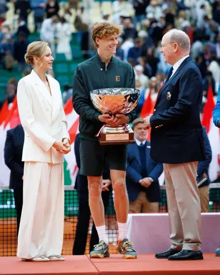 Княжеская семья Монако на финале теннисного турнира Rolex Monte-Carlo Masters