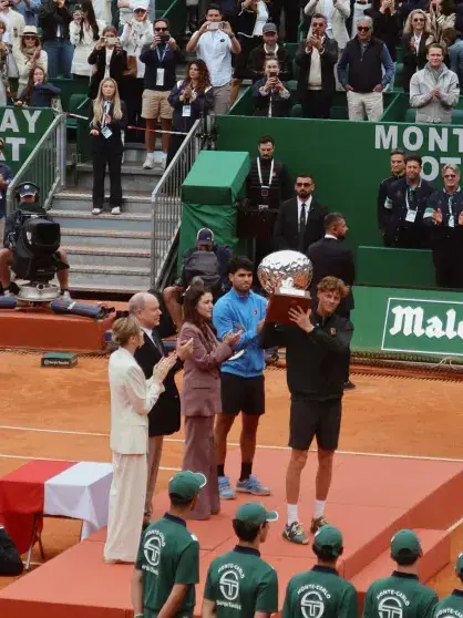 Княжеская семья Монако на финале теннисного турнира Rolex Monte-Carlo Masters