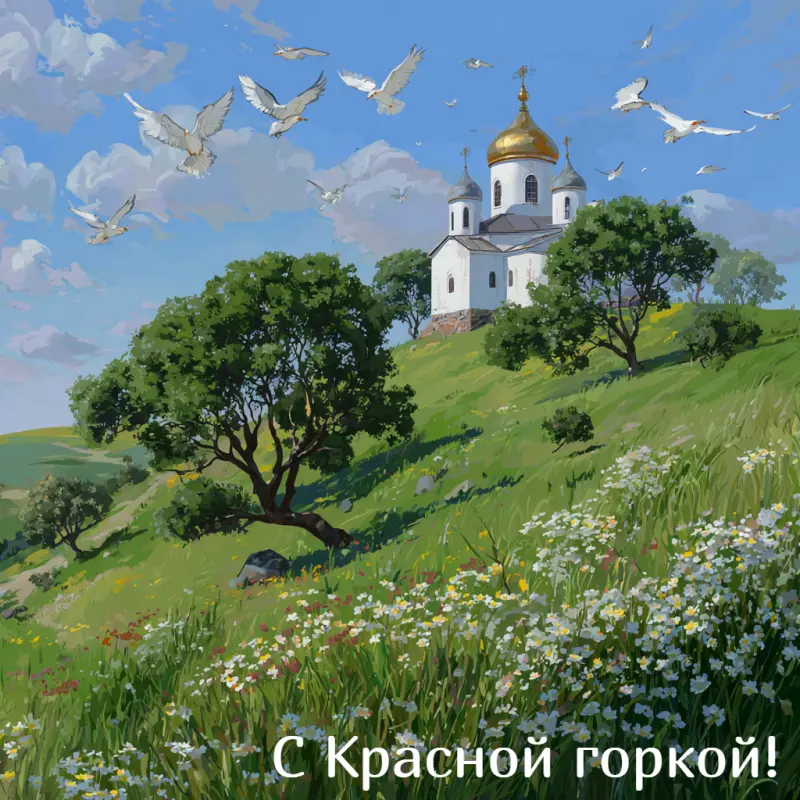 Красивые открытки на Красную горку 2026: скачать и поздравить близких