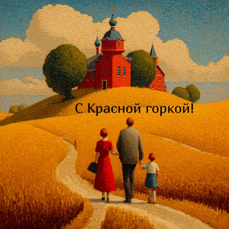 Красивые открытки на Красную горку 2026: скачать и поздравить близких
