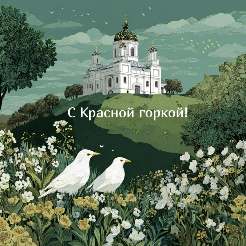 Красивые открытки на Красную горку 2026: скачать и поздравить близких