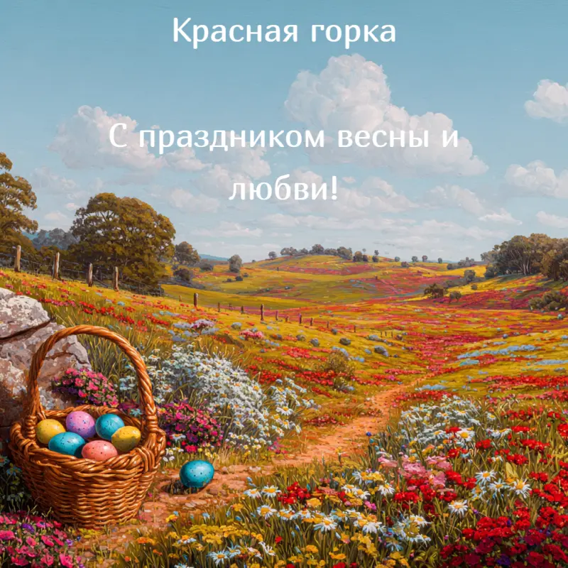 Красивые открытки на Красную горку 2026: скачать и поздравить близких