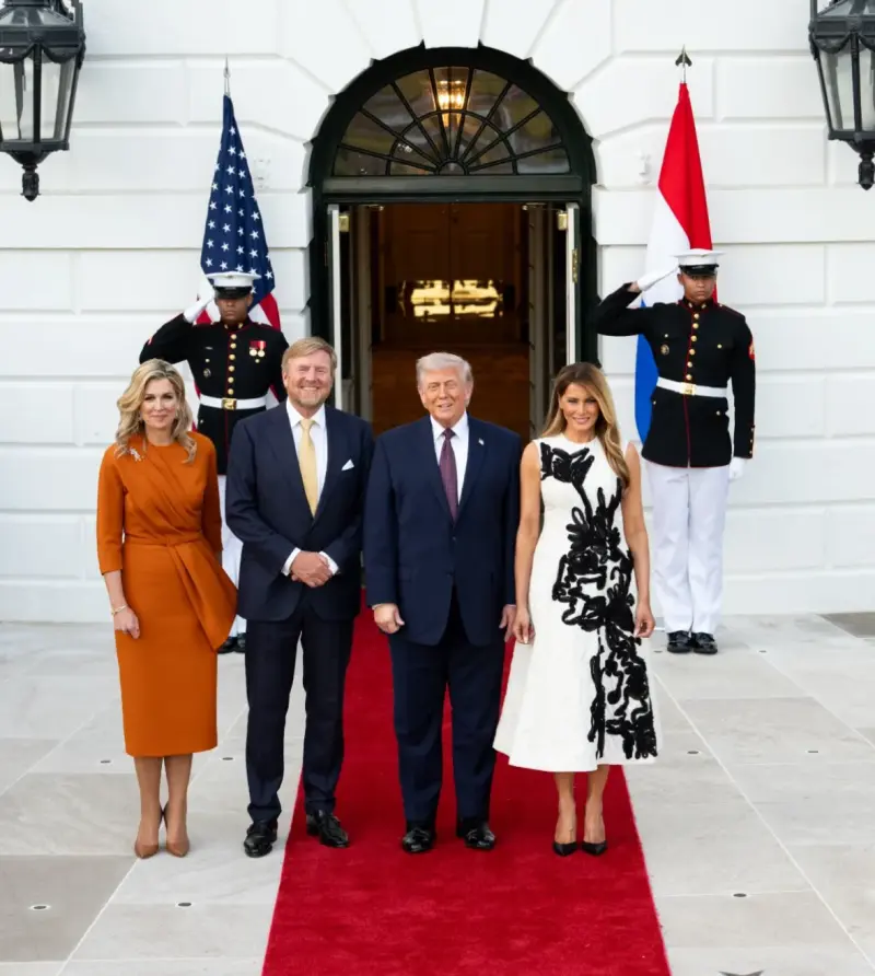 Королевский визит: Трампы приняли монархов Нидерландов в Белом доме