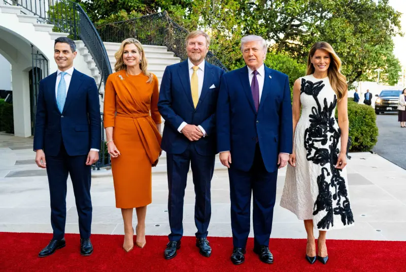 Королевский визит: Трампы приняли монархов Нидерландов в Белом доме