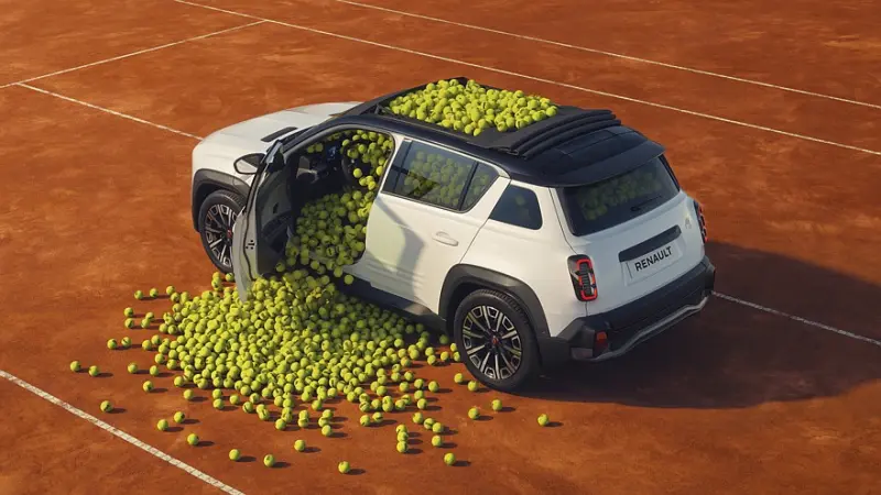 Renault 4 Roland-Garros: Электрический паркетник с тканевой крышей в честь турнира