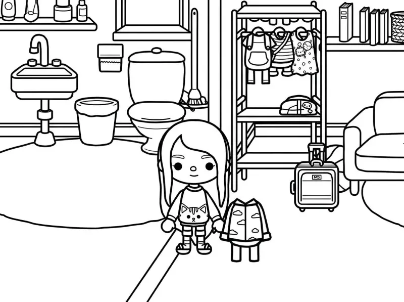 30 раскрасок Toca Boca для печати: бесплатный сборник для детей